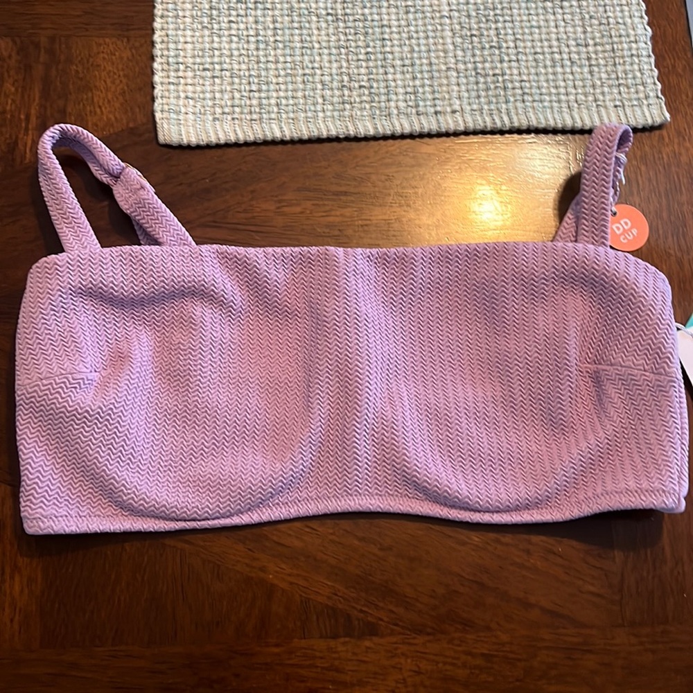 SEAFOLLY SEA DIVE DD TANK BIKINI TOP LILAC US SIZE 12 SWIM TOP AU 16